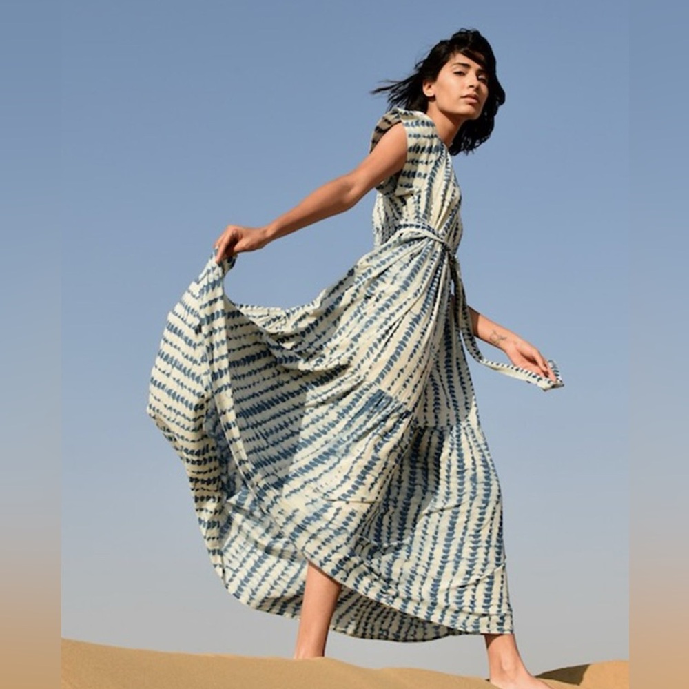 Mirth Vienna Maxi Dress, Indigo Stripe